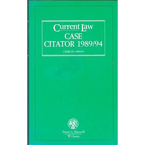 Current Law Case Citators: Cases In 1989-94