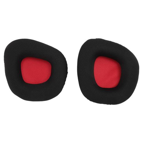 2 pièces coussinets d'oreille de remplacement isolation phonique cuir protéiné coussinets d'oreille en maille respirante pour Corsair Void sans fil pour Void USB pour Void Pro USB maille rouge