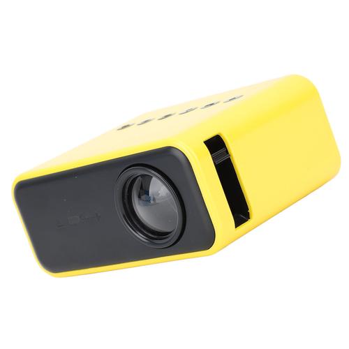 Mini projecteur multifonction HD 1080P WiFi sans fil filaire écran de projection télécommande USB projecteur de cinéma maison portable 100-240 V jaune prise américaine