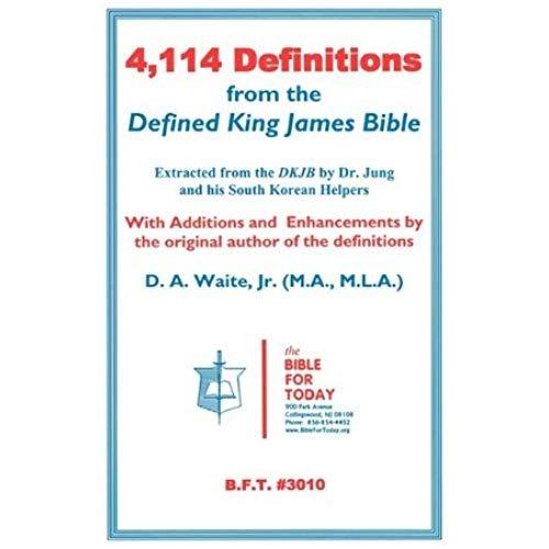 4,114 Definitions From The Defined King James Bible