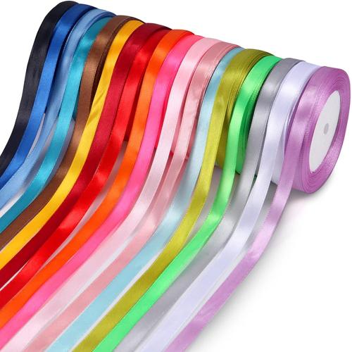 18 Couleurs (10mm×22m) 18 Couleurs (10mm×22m) Ruban Satin, 18 Couleurs 10mm X 22m Ruban Tissu Pour Bricolage Art & Artisanat, Emballage Cadeau,