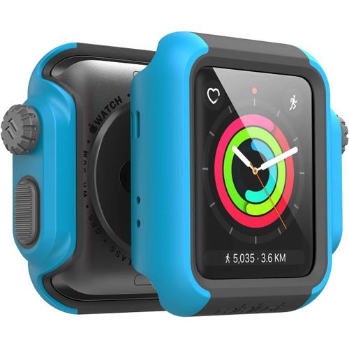 Etui De Protection Coque Apple Watch 42 Mm Série 3 Et Série 2 Anti Rayures Ultra Resistant Accessoire Iwatch Montre Connectée - Bleu Marin