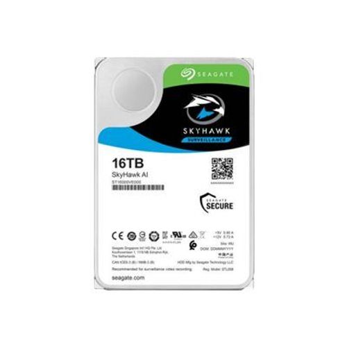 Seagate SkyHawk AI ST16000VE000 - Disque dur - 16 To - interne - 3.5" - SATA 6Gb/s - mémoire tampon : 256 Mo
