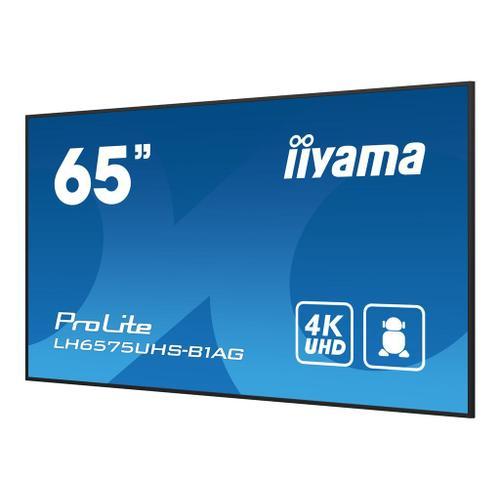 iiyama ProLite LH6575UHS-B1AG - Classe de diagonale 65" (64.5" visualisable) écran LCD rétro-éclairé par LED - signalisation numérique - avec lecteur multimédia intégré, SDM Slot PC - 4K UHD...
