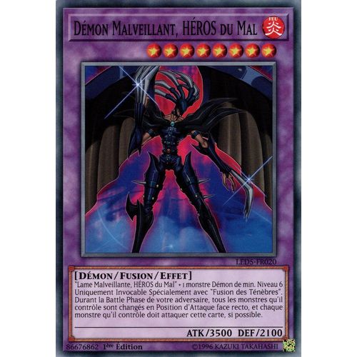 Yu-Gi-Oh! Démon Malveillant, Héro Du Mal -Commune- Led5-Fr020