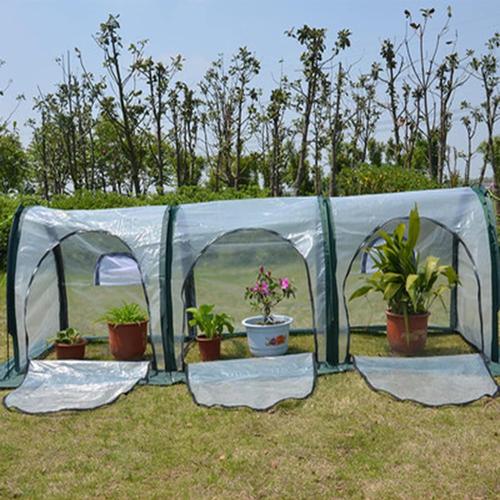 Clair Clair Serre Tente PE, Maison Culture Plantes avec Portes à Glissière, Abri Bache D'isolation Transparente pour Fleurs De Légumes