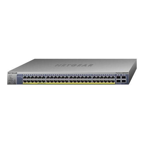 NETGEAR Smart GS752TP - Commutateur - L3 Lite - intelligent - 8 x 10/100/1000 (PoE+) + 40 x 10/100/1000 (PoE) + 4 x SFP - de bureau, Montable sur rack - PoE+ (384 W)