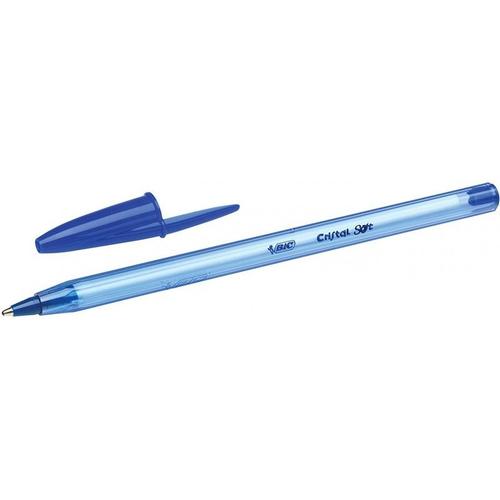 Stylo Bille Bic Cristal Soft 1,2 Mm, Écriture Très Fluide Bleu