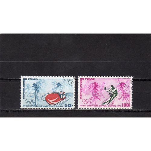 Timbres De Poste Aérienne Du Tchad (Jeux Olympiques DHiver À Sapporo)