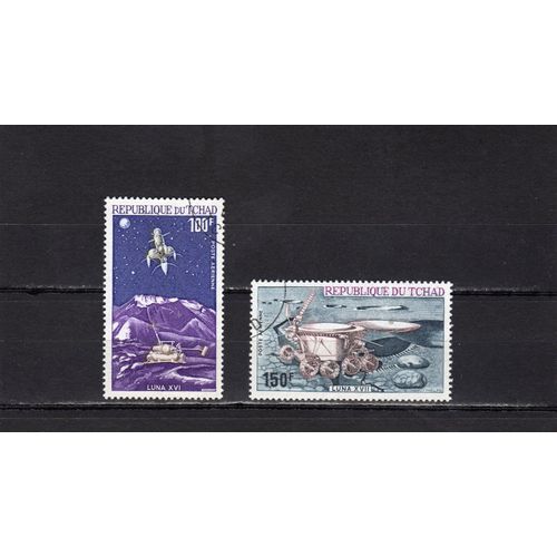Timbres De Poste Aérienne Du Tchad (Luna Xvi Et Luna Xvii)