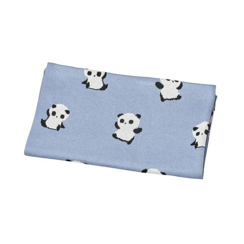 Couverture Maille Bébé Bleue Chao Chao - Sauthon Baby Deco