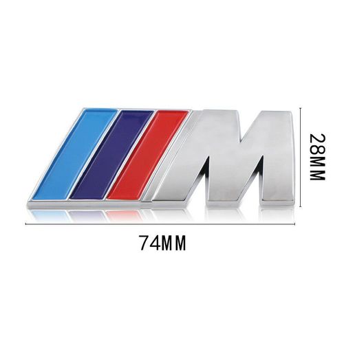 Emblème Logo Bmw M Chromé Pour Coffre 75x28