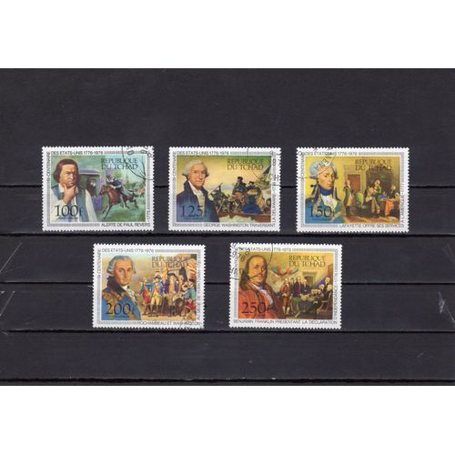 Timbres De Poste Aérienne Du Tchad (Bicentenaire De LIndépendance Des Etats-Unis)