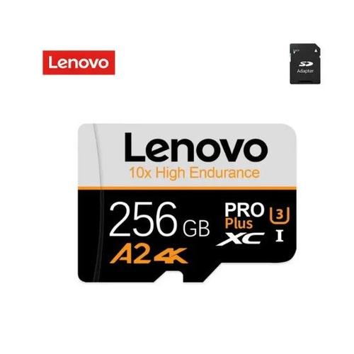 Lenovo Carte Mémoire Micro SD Pro Plus Classe 10 U3 A24K + Adaptateur Carte 256 Go