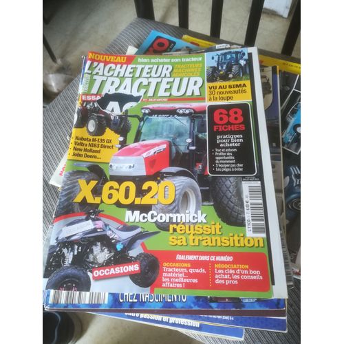 L Acheteur Tracteur 1 De 2013 Mccormick X60.20,Kubota M135gx,Valtra N163,Claas Arion,Deutz Fahr Serie 7 Ttv,Fendt 300 Vario,John Deere Serie 7r