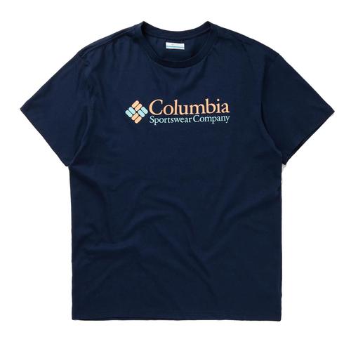 Tee Shirt Manches Courtes Columbia Csc Basic Logo Short Sleeve Bleu Marine