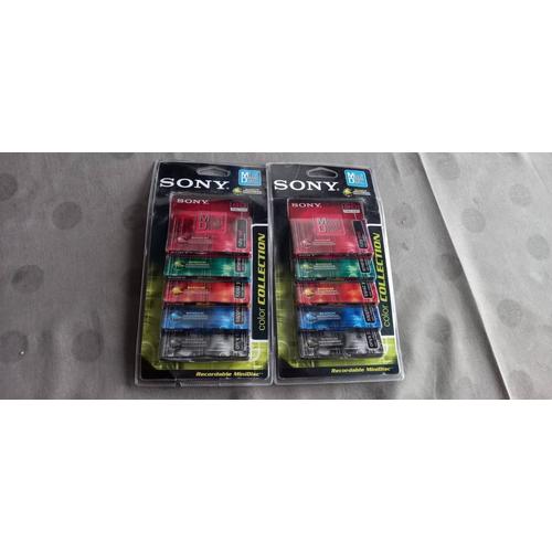 Lot 10 Mini Disc Sony | Color Collection | 80 Minutes | Sous Blister