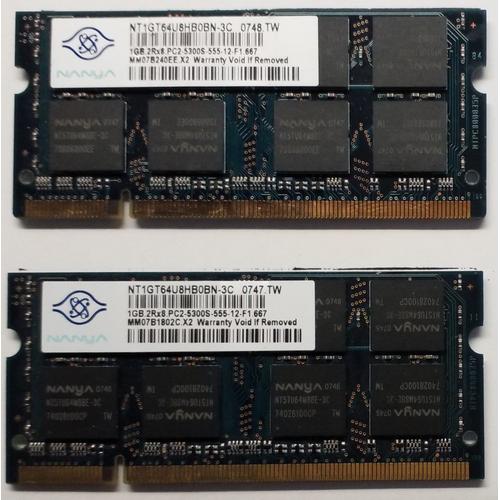 Barette Mémoire 2GB - DDR2