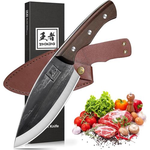 Couperet ¿¿ Viandecouteau Japonais Couteau Viking Forg¿¿ ¿¿ La Main En Acier ¿¿ Haute Teneur En Carbone Cuisine Couperet ¿¿ Viande