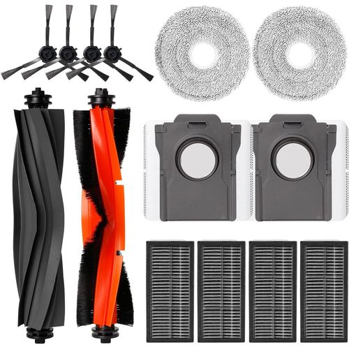 Kit d'accessoires pour Dreame X30 Ultra / L10s Pro Ultra aspirateur Robot - AQSACOKIYA - brosses à Rouleau, filtres, Chiffons, Sacs