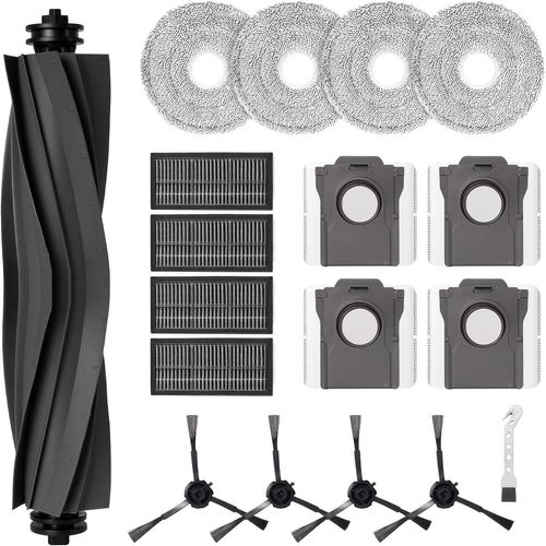18 Pièces d'accessoires pour Dreame X30 Ultra aspirateur - AQSACOKIYA - brosse principale, filtres HEPA, Chiffons, sacs à poussière