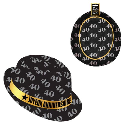 Chapeau Anniversaire 40 Aine ? Noir