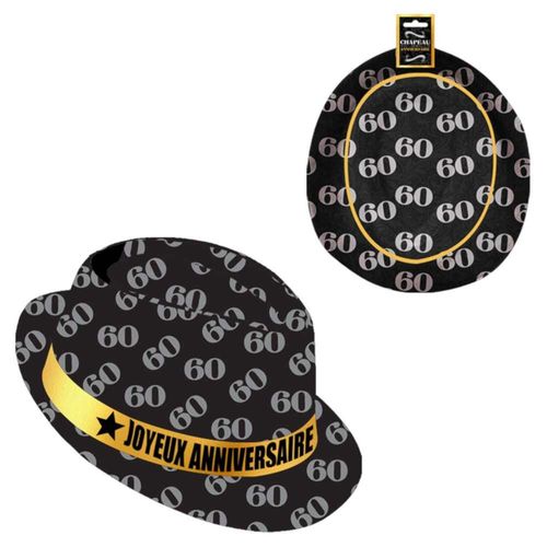 Chapeau Anniversaire 60 Aine ? Noir
