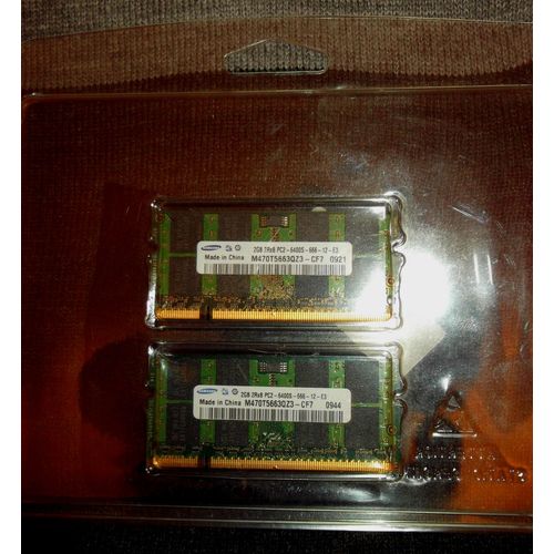 Samsung - DDR2 - 2 Go - SO DIMM 200 broches - 800 MHz / PC2-6400 - CL6 - 1.8 V - mémoire sans tampon - non ECC