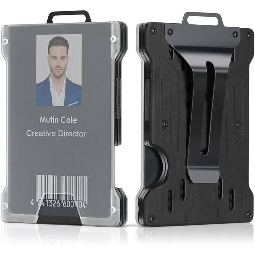 Noir Porte Carte RFID - Portefeuille Homme", Portefeuilles et Porte-Cartes 15 Cartes," Porte Carte Anti RFID pour Carte bancaire