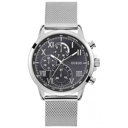 Guess Porter Montre Homme Multifonction Acier Maille Milanaise W1310g1