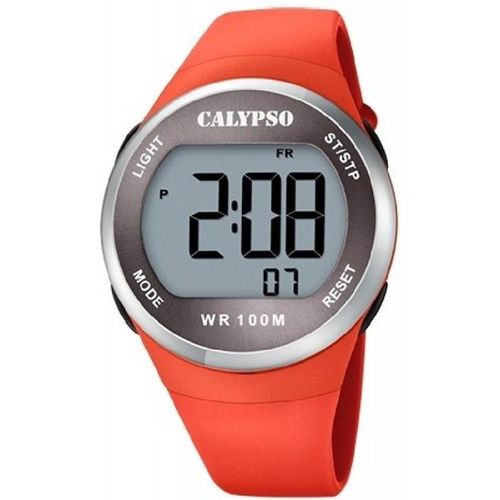 Calypso Montre Mixte Digital Color Splash Chrono Silicone Orange K5786/2