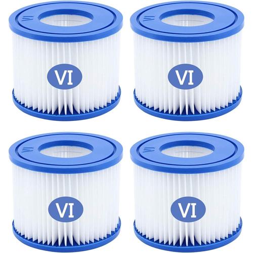 Filtre de piscine pour Bestway VI Compatible avec le filtre de piscine Lay-Z-Spa Mia 4 pièces bleu Taille du produit : 104 mm * 52 mm * 80 mm