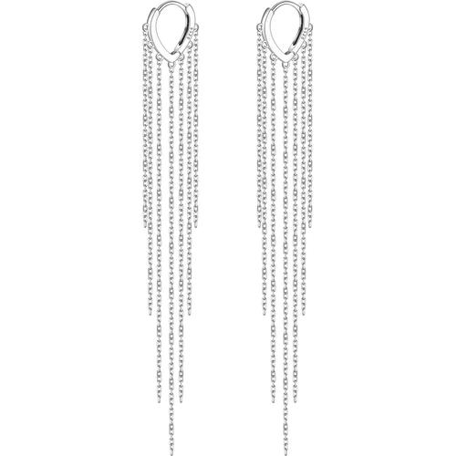 Ton Argent¿¿ Boucles D'oreilles Pendantes Pour Femme Argent 925 Longue Or Tassel Boucles D¡¯Oreilles Longue Cha Ne De Pompon