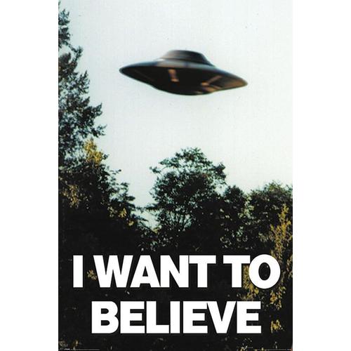 I Want To Believe - Poster/Affiche De Film Ovni, 90 X 60 Cm