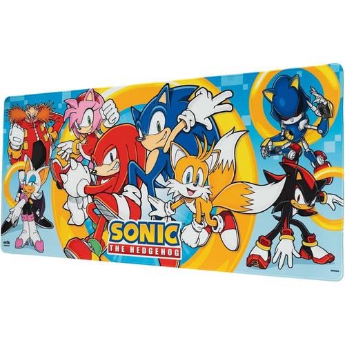 Sonic", Tails et Knuckles Sonic, Tails et Knuckles - Tapis de Souris XXL Sonic - Tapis de Bureau 80 x 35 cm," Sous Licence Officielle|