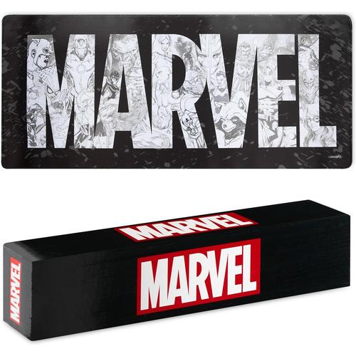 Noir Marvel Noir Marvel Tapis de Souris XL Dessous de Bureau sous Main Mouse Pad 80x36 cm Accessoire de Bureau Avengers Spiderman