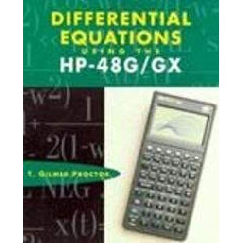 Differential Equations Using The Hp-48g/Gx