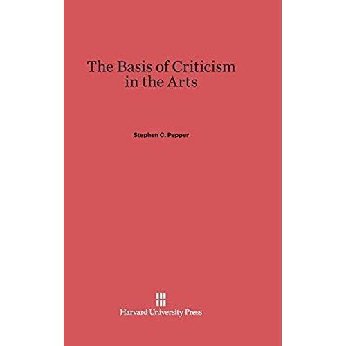 The Basis Of Criticism In The Arts