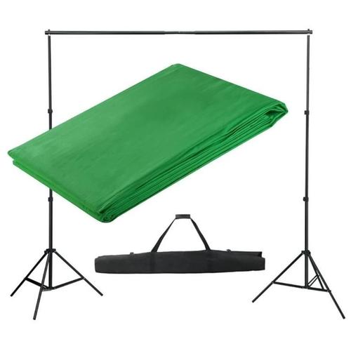 Kit complet studio photo + fond vert sans coutures 3x3 m photo vidéo studio professionnel Helloshop26 1802011/4