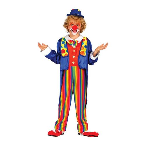 Déguisement De Clown À Rayures Multicouluer Pour Garçon (Taille 3-4a)