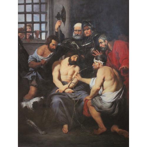 Art Décoration Repro Ancien Maître Anthony Van Dyck Peinture À L'huile Couronnement D'épines