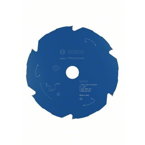 Bosch Lame de scie circulaire Expert for Fibre Cement pour scies sans fil 216 x 2/1,4 x 30 T6 - 2608644557