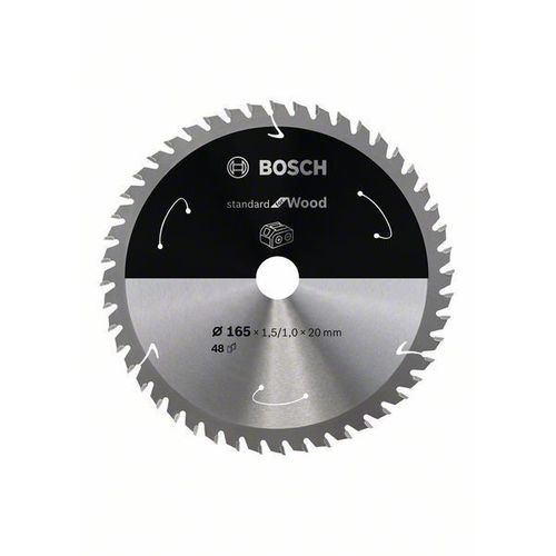Bosch Lame de scie circulaire Standard for Wood pour scies sans fil 165x1.5/1x20, T48 - 2608837687