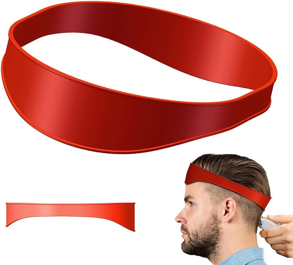 Contour Cheveux Homme£¬Gabarit De Rasage Du D¿¿Collet¿¿",£¬Bande Incurv¿¿E Pour Coupe De Cheveux," Bande Incurv¿¿E En Silicone Pour Coupes