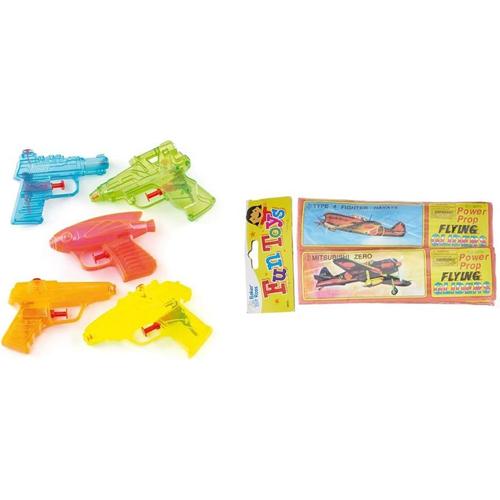 + Lot De 6 Planeurs Colorés À Assembler Pistolets À Eau (Paquet De 8) - Mini Jouets Pour Pochette Surprises Des Enfants &