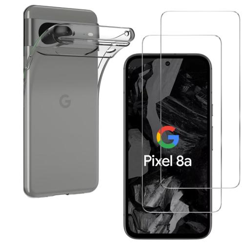 Coque Pour Google Pixel 8a Et 2 Verres Trempé Film Protection Ecran Phonillico®