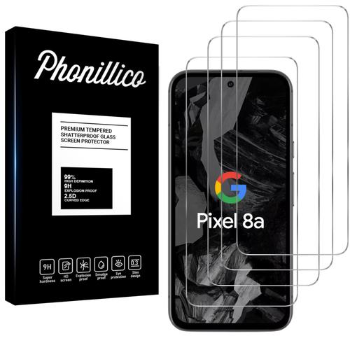 Verre Trempé Pour Google Pixel 8a [Pack 4] Film Vitre Protection Ecran Phonillico®