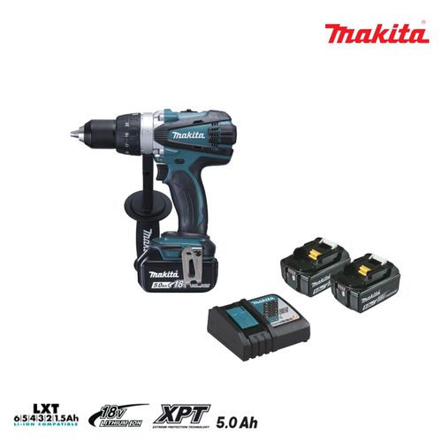 Perceuse visseuse MAKITA 18V - 3 batteries BL1850 5.0Ah - 1 chargeur rapide DC18RC - DDF458RT3J