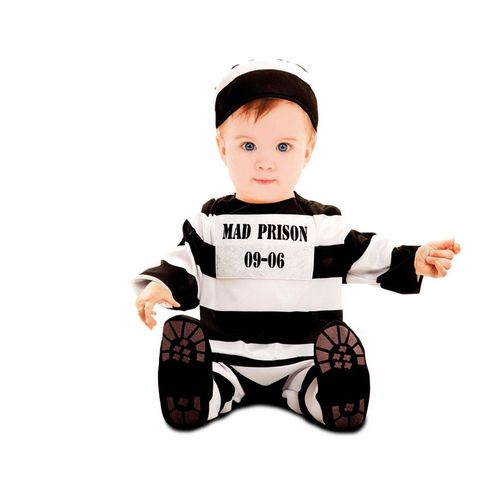 Déguisement De Prisonnier À Rayures Pour Bébé (Taille 0-6m)