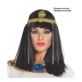Perruque Noire Lisse ?Gyptienne (Taille Sans Taille)